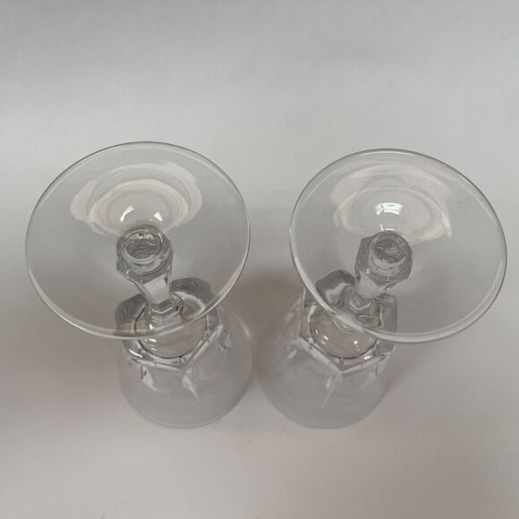 Gorham Crystal French Cathedral Clear Wine Glass Glasses Highball high Lot of 2 - Picture 6 of 6